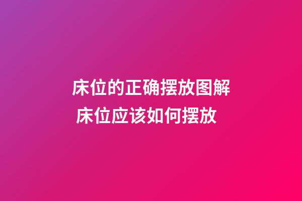 床位的正确摆放图解 床位应该如何摆放